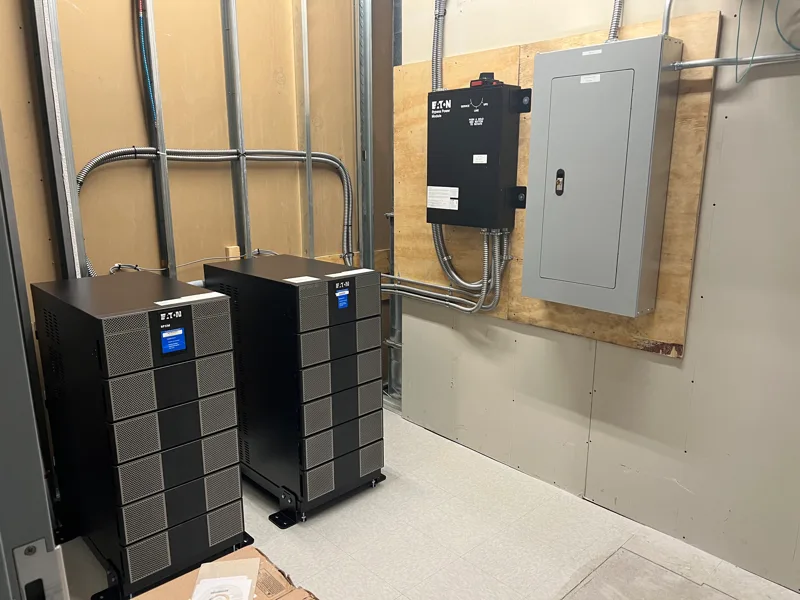 Commercial standby power and electrical panel installation